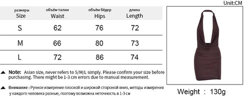 Sexy Mini Dress for Women Summer V Neck Backless Sleeveless Bodycon Halter Casual Elegant Party Dress